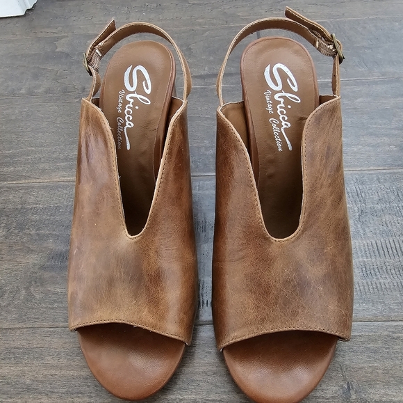 Sbicca Vintage Collection Camel Brown Sandals sz 9 - Picture 1 of 9